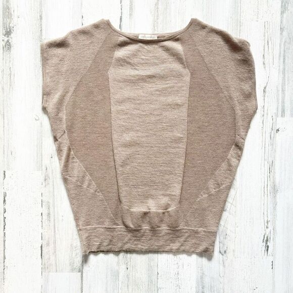 Ann Mashburn Tops - Ann Mashburn Size S Tan Cashmere Knit Top